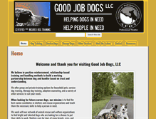 Tablet Screenshot of goodjobdogsllc.com